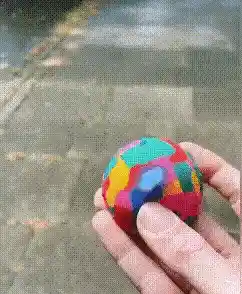 Family playing with toy