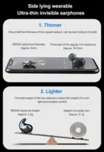 Ultra-thin mini in-ear sleep earphones